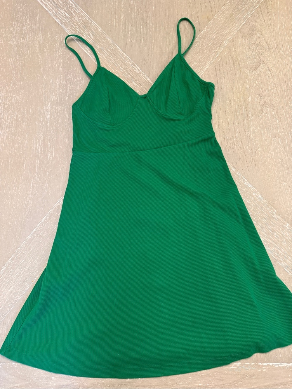 wild fable Green Mini Dress with Spaghetti Straps